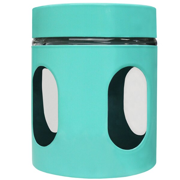 Blue Donut 21oz Stainless Steel Storage Canister With Window Turquoise